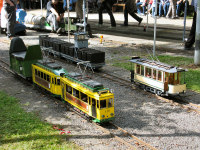 Tw 21 und G&uuml;tertriebwagen der Herkulesbahn von H. P&ouml;tsch, Kassel und Tw 110 der KVG, MBC Kassel.